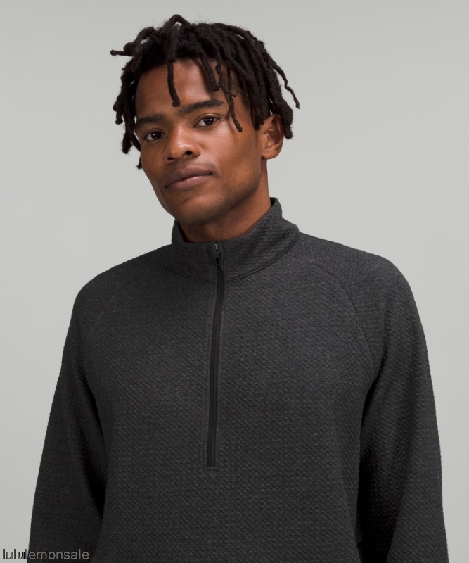 Lululemon Deutschland DELULU642 | At Ease Half Zip Meliert Schwarz
